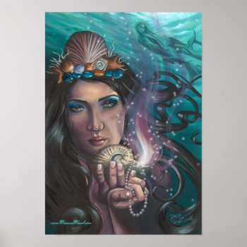 Ace Of Cups Poster Mermaid Poster by Deanna_Davoli at Zazzle