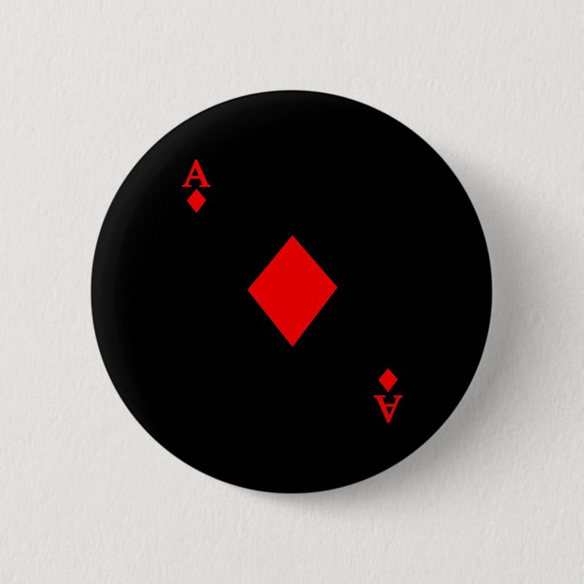 Ace Of Diamond Deck Of Cards Halloween Costume  Button (Front)