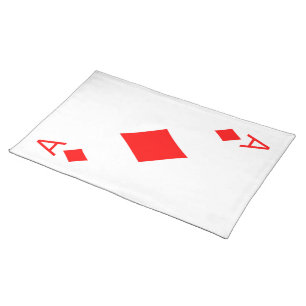 Ace of diamonds cloth placemat