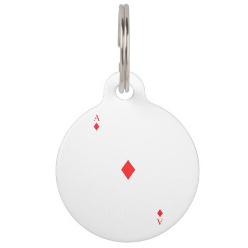 Ace of Diamonds Pet Name Tag