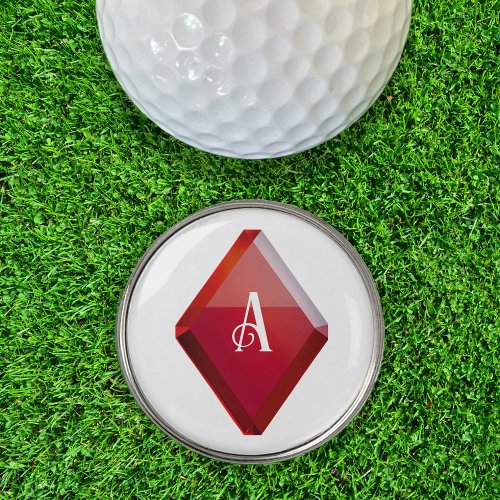 Ace of Diamonds Red Casino Deck of Playing Cards Golf Ball Marker
