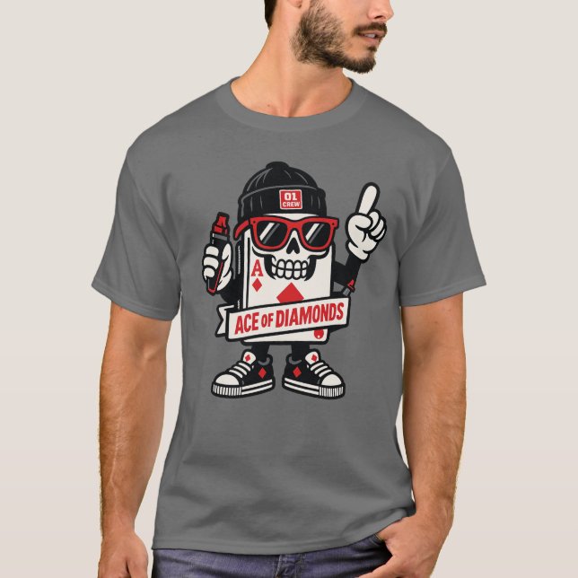 Ace of Diamonds Street Mascot — High-Roller Editio T-Shirt (Front)