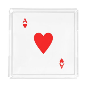 Ace of Hearts Acrylic Tray