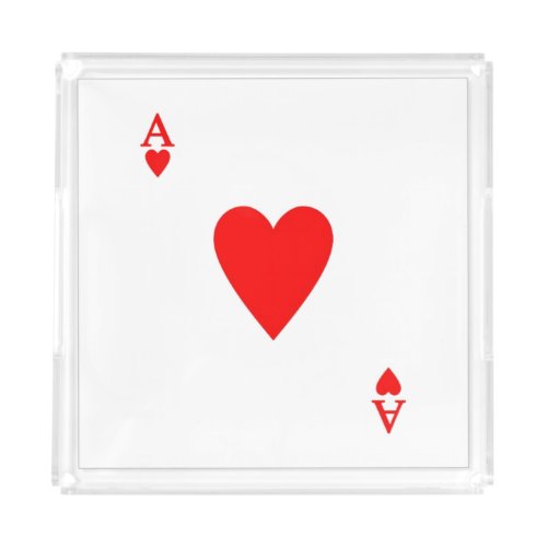 Ace of Hearts Acrylic Tray