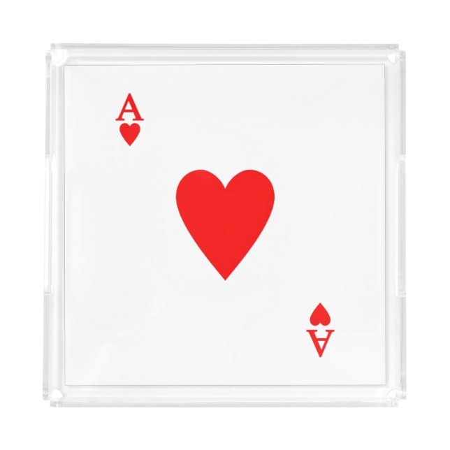 Ace of Hearts Acrylic Tray (Front)
