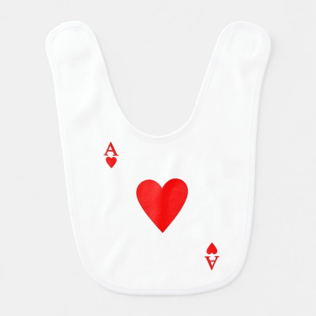 Ace of Hearts Baby Bib (Front)