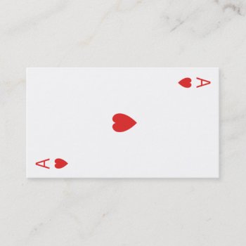 Ace Of Hearts Business Card by pixelholicBC at Zazzle