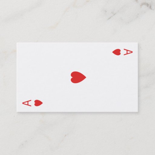 Customizable Ace of Hearts Business Cards