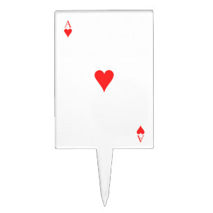 Ace of Hearts Cake Topper