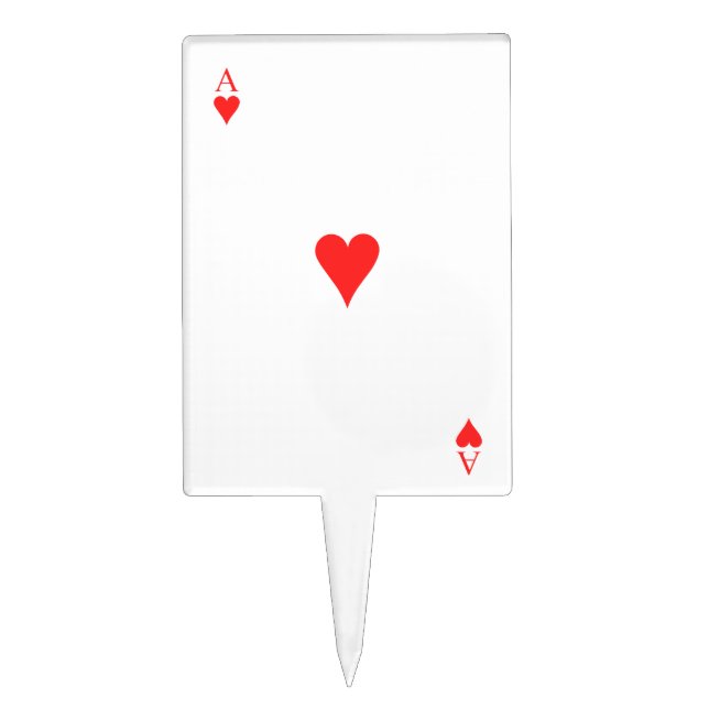 Ace of Hearts Cake Topper (Front)