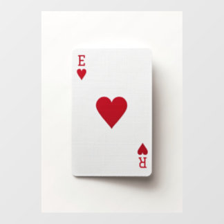 Ace of Hearts Card - Personalized Initials Floor D Decals