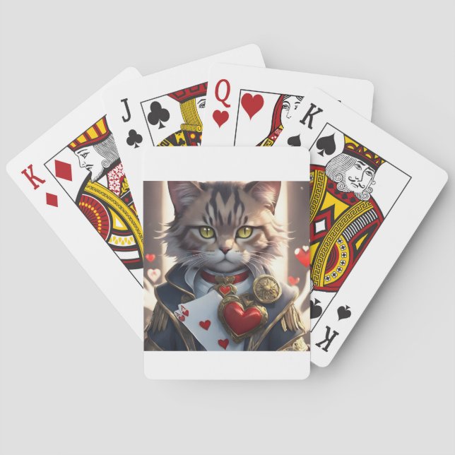 Ace of Hearts Cat Poker Cards (Back)