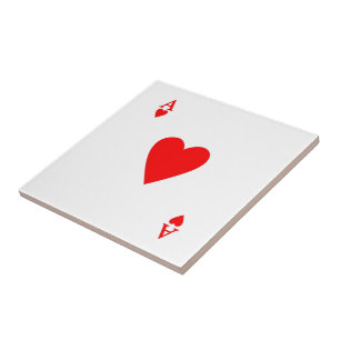 Ace of Hearts Ceramic Tile