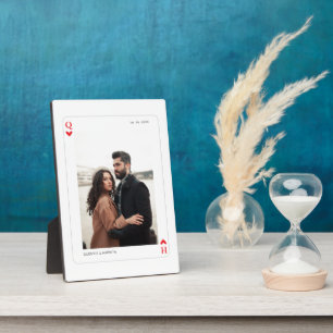 Ace of Hearts Couple Photo Plaque