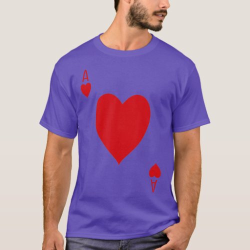 Ace of Hearts Deck of Cards Matching Halloween Cos T_Shirt