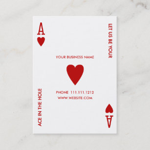 ace of hearts business cards business card printing zazzle