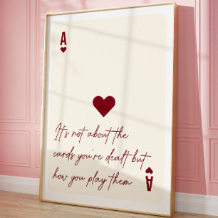 Ace of Hearts Motivational Poster