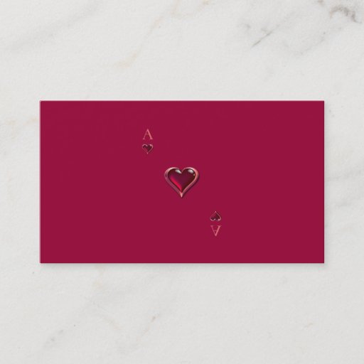 Customizable Ace of Hearts Personal/Business Cards