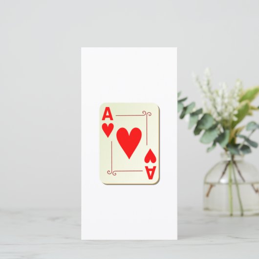 Ace of Hearts Playing Card (Standing Front)