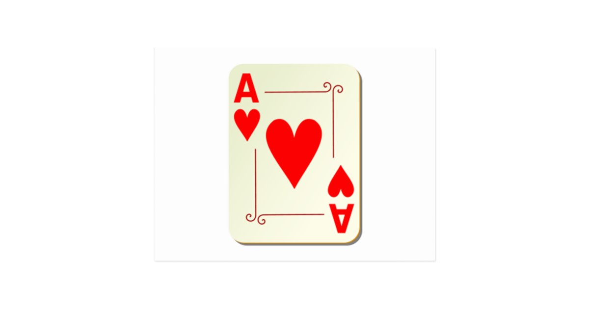 Ace of Hearts Playing Card | Zazzle.com