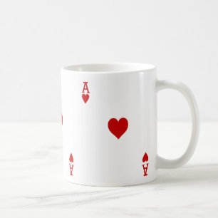 Ace of Hearts Playing Card Coffee Mug