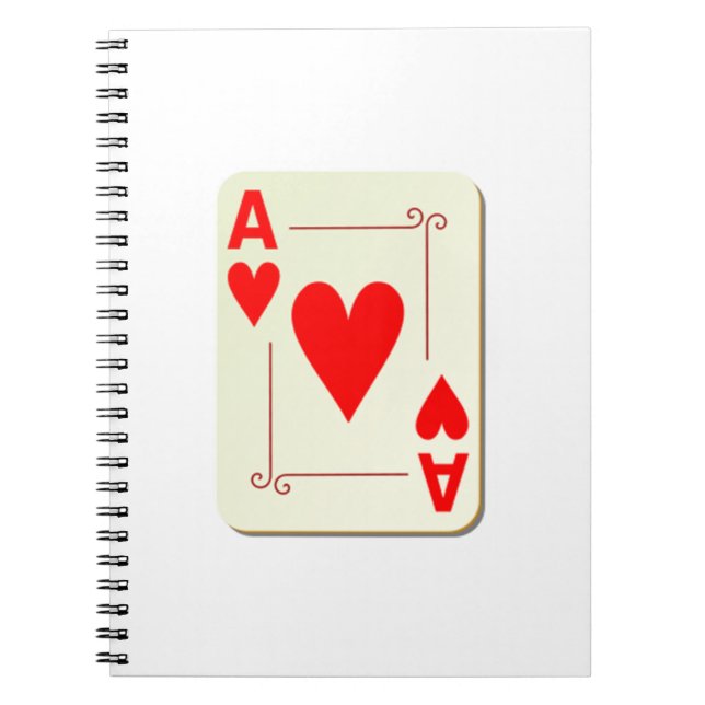 Ace of Hearts Playing Card Notebook (Front)