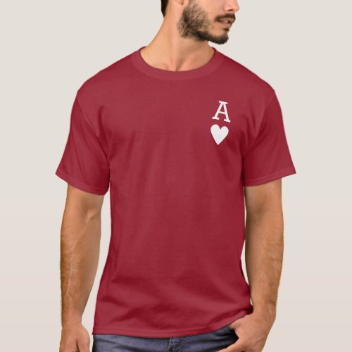 Ace of Hearts _ Playing Card Symbol T_Shirt
