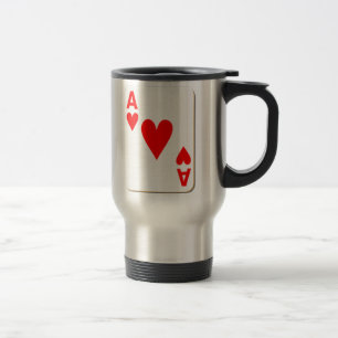 Ace of Hearts Playing Card Travel Mug