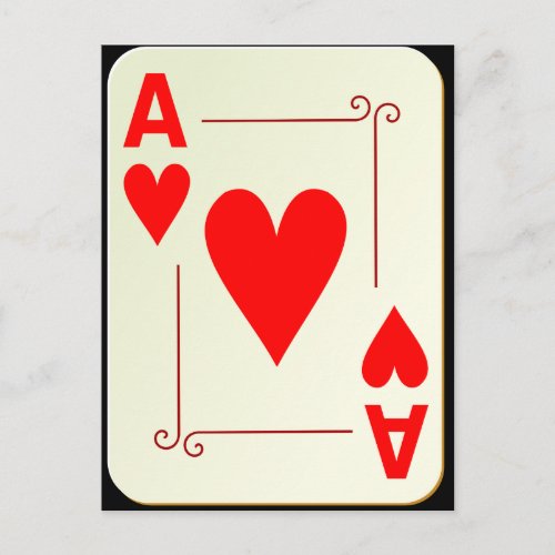 Ace of hearts postcard