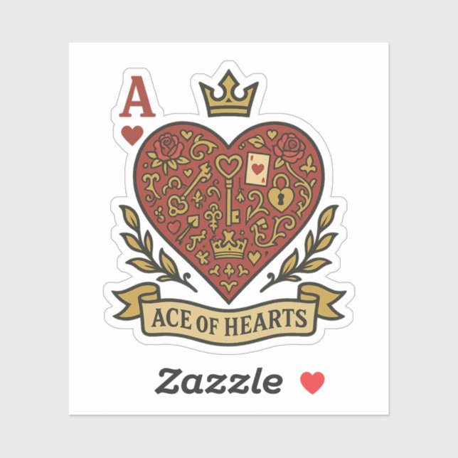 Ace of Hearts Sticker (Sheet)
