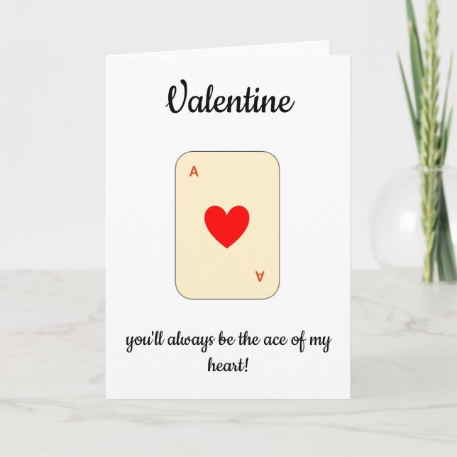 ace of hearts valentine holiday card (Front)
