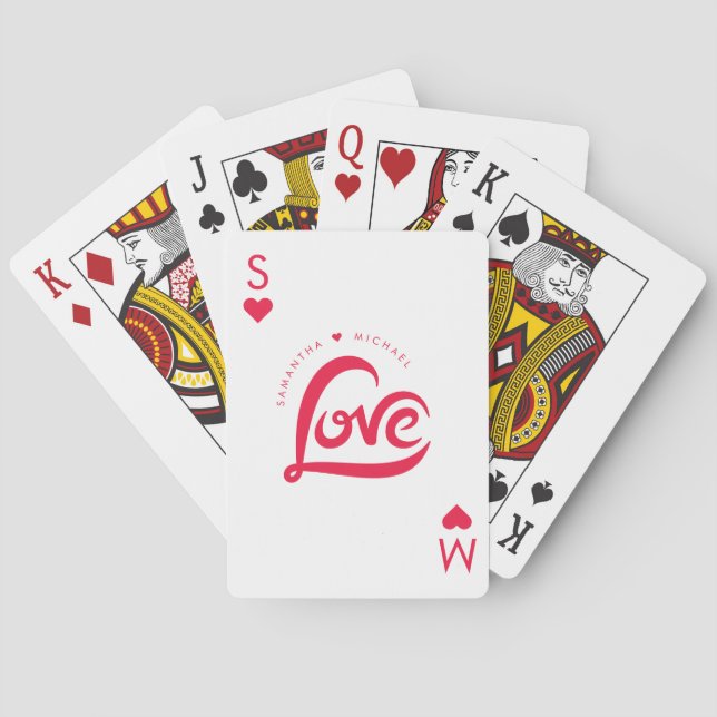 Ace of Hearts Valentines Day  Poker Cards (Back)