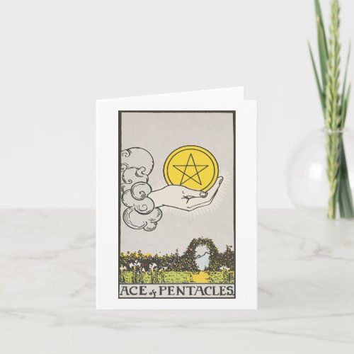 Ace of pentacles blank card