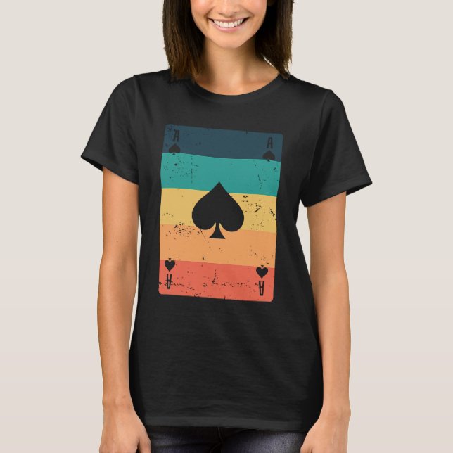 Ace of Poker or Skat Card Game Game T-Shirt (Front)