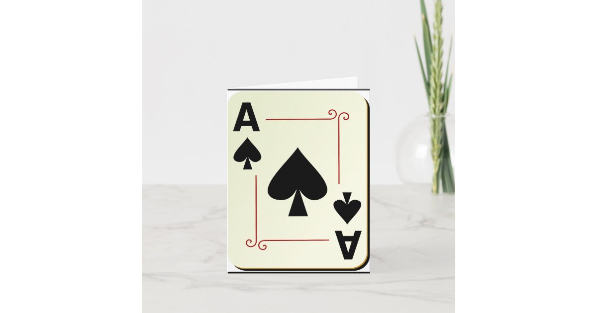 ace of spade note card | Zazzle