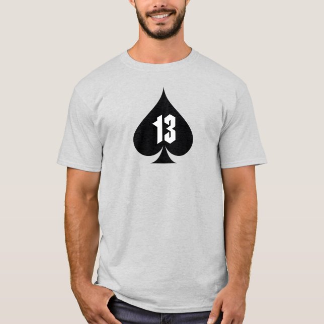 Ace of Spades 13 Basic T-Shirt (Front)