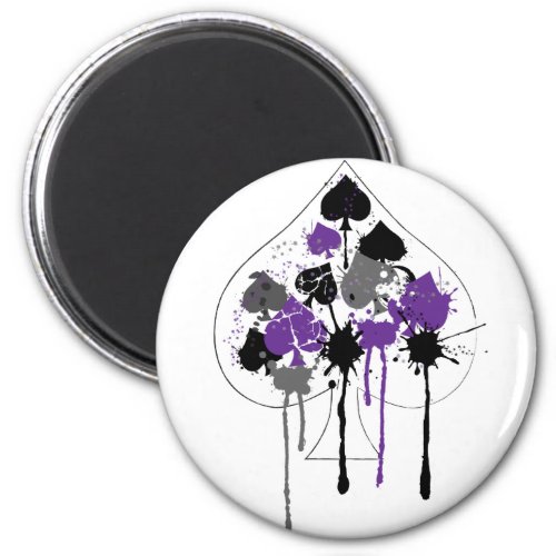 Ace of Spades Aromantic Asexual Pride Magnet