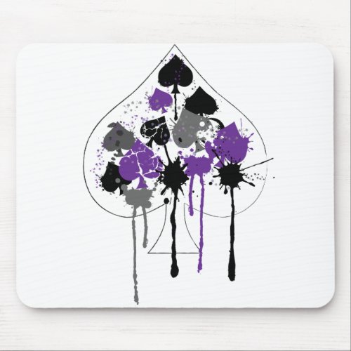 Ace of Spades Aromantic Asexual Pride Mouse Pad