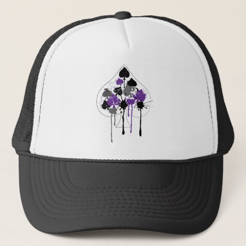 Ace of Spades Aromantic Asexual Pride Trucker Hat