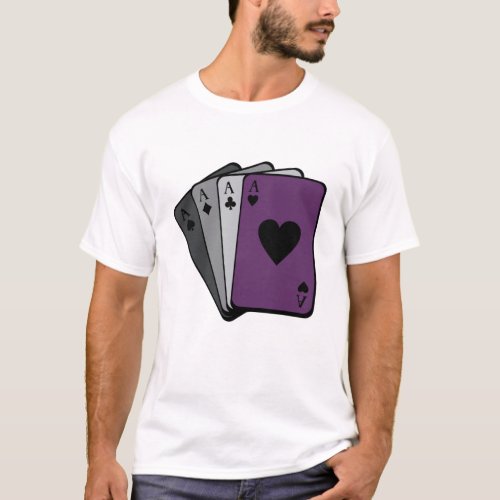 Ace Of Spades Asexual Flag Playing Cards LGBT Gift T_Shirt