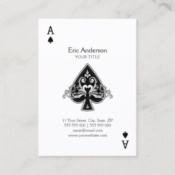 Ace Of Spades Business Card by BluePlanet at Zazzle