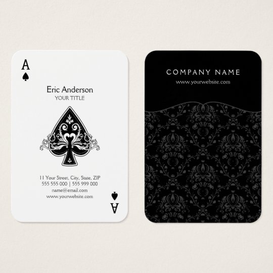Ace Of Spades Business Card Zazzle