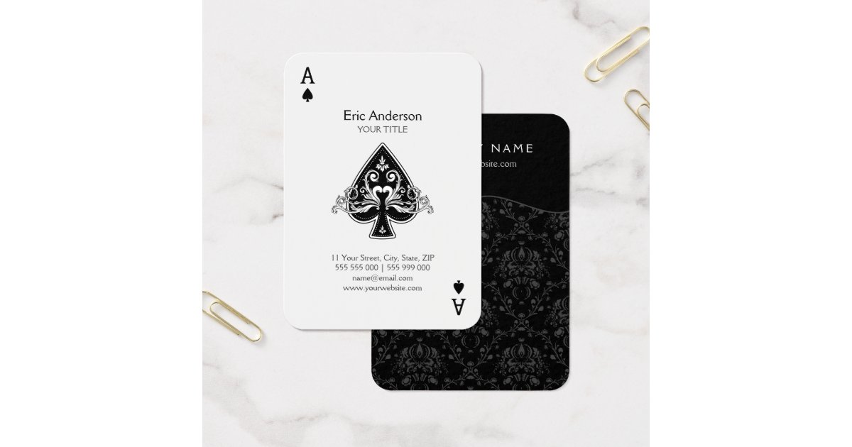 Ace Of Spades Business Card Zazzle