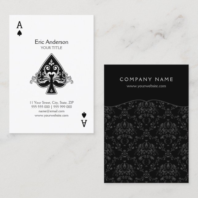 Ace Of Spades Business Card | Zazzle