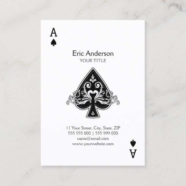Ace Of Spades Business Card (Front)