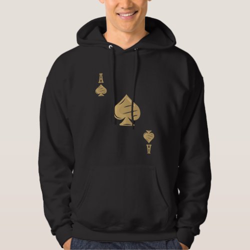 Ace of Spades Card Player Halloween Costume Hoodie