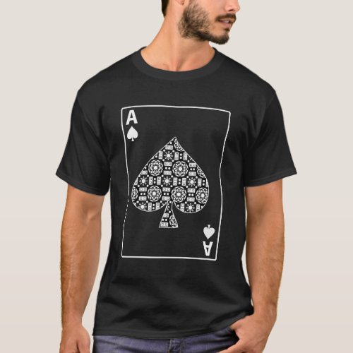 Ace Of Spades Card T Shirt Dark