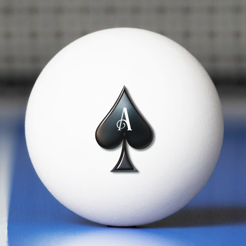 Ace of Spades Casino Deck of Playing Cards Ping Pong Ball