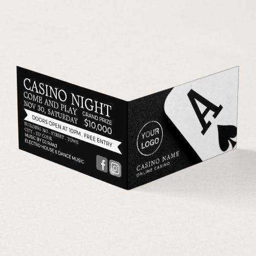 Ace of Spades Casino Manager Detailed Business Card