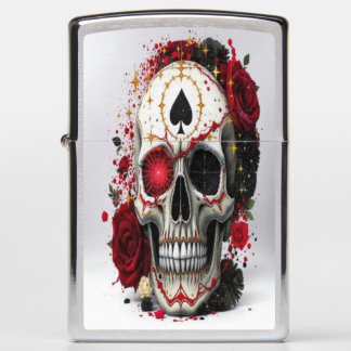 Ace of Spades Celestial Sugar Skull Zippo Lighter
